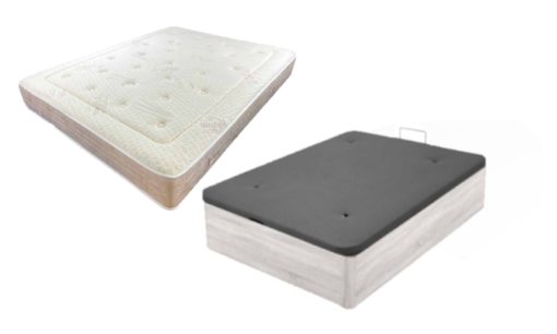Pack Ahorro Canapé Madera + Colchón Muelle Ensacado.