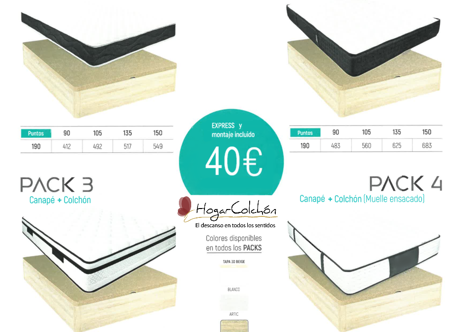 Packs canapé y colchón