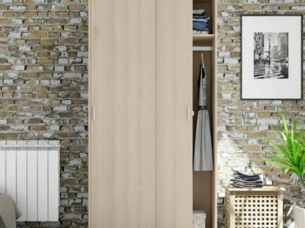 Armario de 2 Puertas Correderas (100 cm) ROBLE CANADIAN